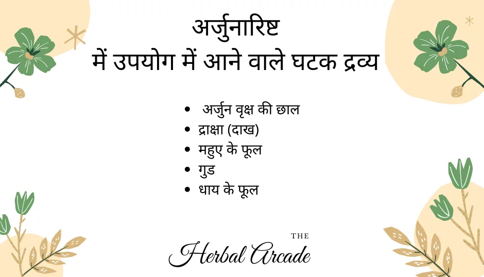 arjunarishta contents herbal aracade